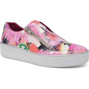 NEW ZIERA women's zikta sneakers in pink mix patent / white